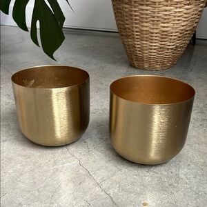 Elegant Gold Planter Set